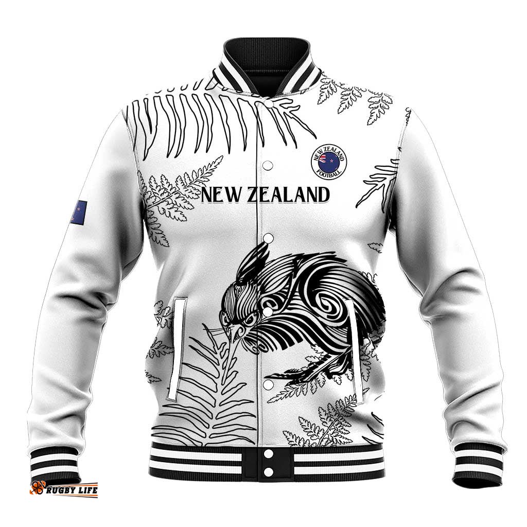 Custom New Zealand Kiwi Football Baseball Jacket Aotearoa Silver Fern LT14