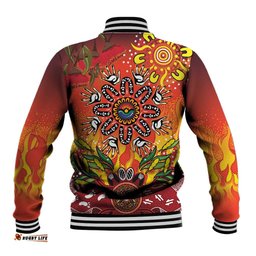 NAIDOC Week 2026 Baseball Jacket 50 Years of Deadly Aboriginal Dot Art LT9