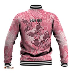 Personalized Pink Butterfly Spirit Baseball Jacket Australias Breast Cancer Awareness LT9