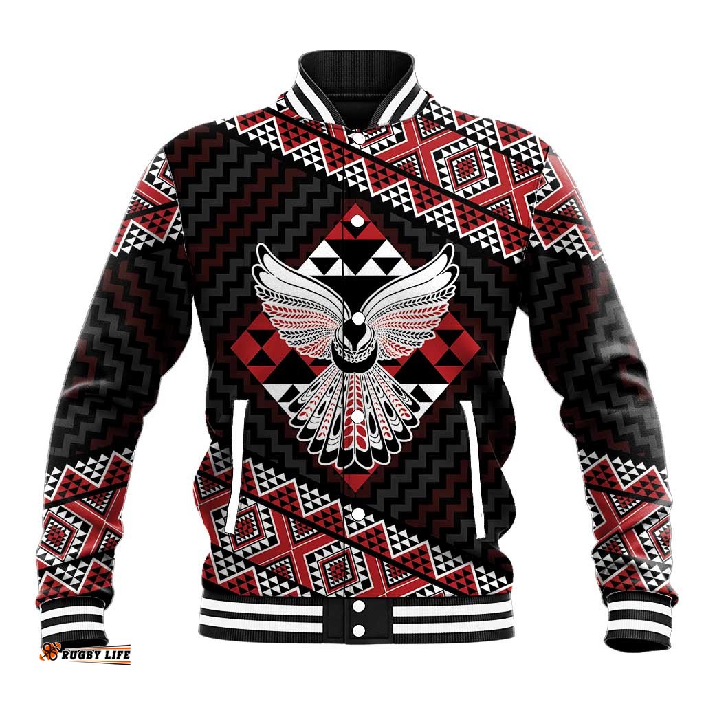 Taniko Aotearoa Baseball Jacket Poutama Mix Piwakawaka - Ver02 LT7