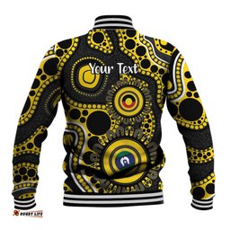 Richmond NAIDOC Week 2026 Personalised Baseball Jacket 50 Years of Deadly Aboriginal Art LT14