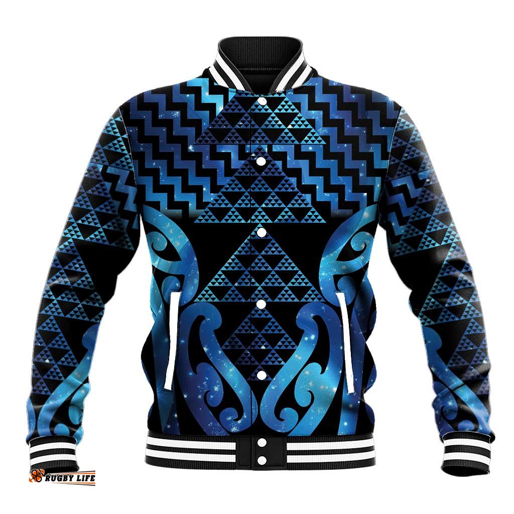 Taniko Motifs Matariki New Zealand Baseball Jacket NZ Niho Taniwha Poutama LT14