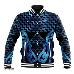 Taniko Motifs Matariki New Zealand Baseball Jacket NZ Niho Taniwha Poutama LT14
