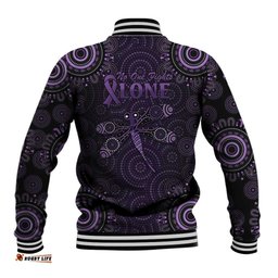 Purple Dragonfly Aboriginal of Hope Baseball Jacket Australian Epilepsy Awareness LT9