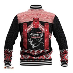 Toitu Te Tiriti O Waitangi Baseball Jacket Maori Wharenui With Taniko Motifs LT14