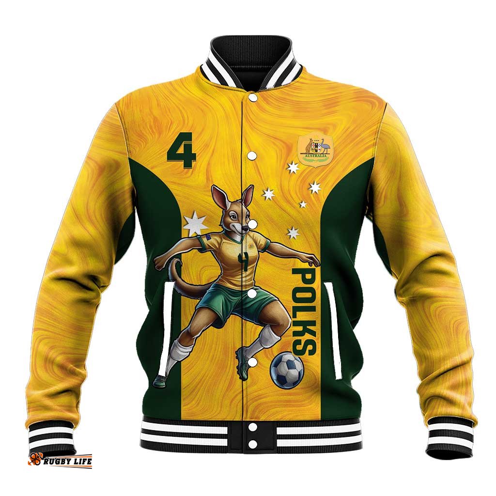 Polkinghorne Australia Matildas Baseball Jacket 2024 Thank You Polks LT14