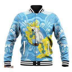 World Diabetes Day Australia Baseball Jacket Yellow-crested Cockatoo Golden Wattle Aboriginal LT14