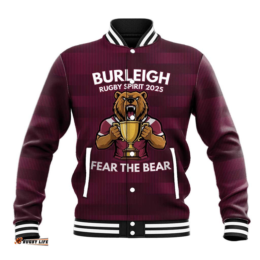 Pride of Burleigh Rugby Spirit Custom Baseball Jacket Queensland Grand Final Edition 2025 LT9