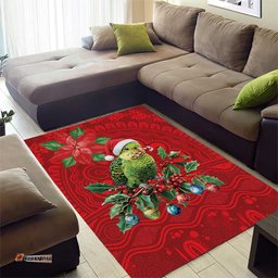 Aussie Green Budgerigar Area Rug Aboriginal Inspired Christmas LT9