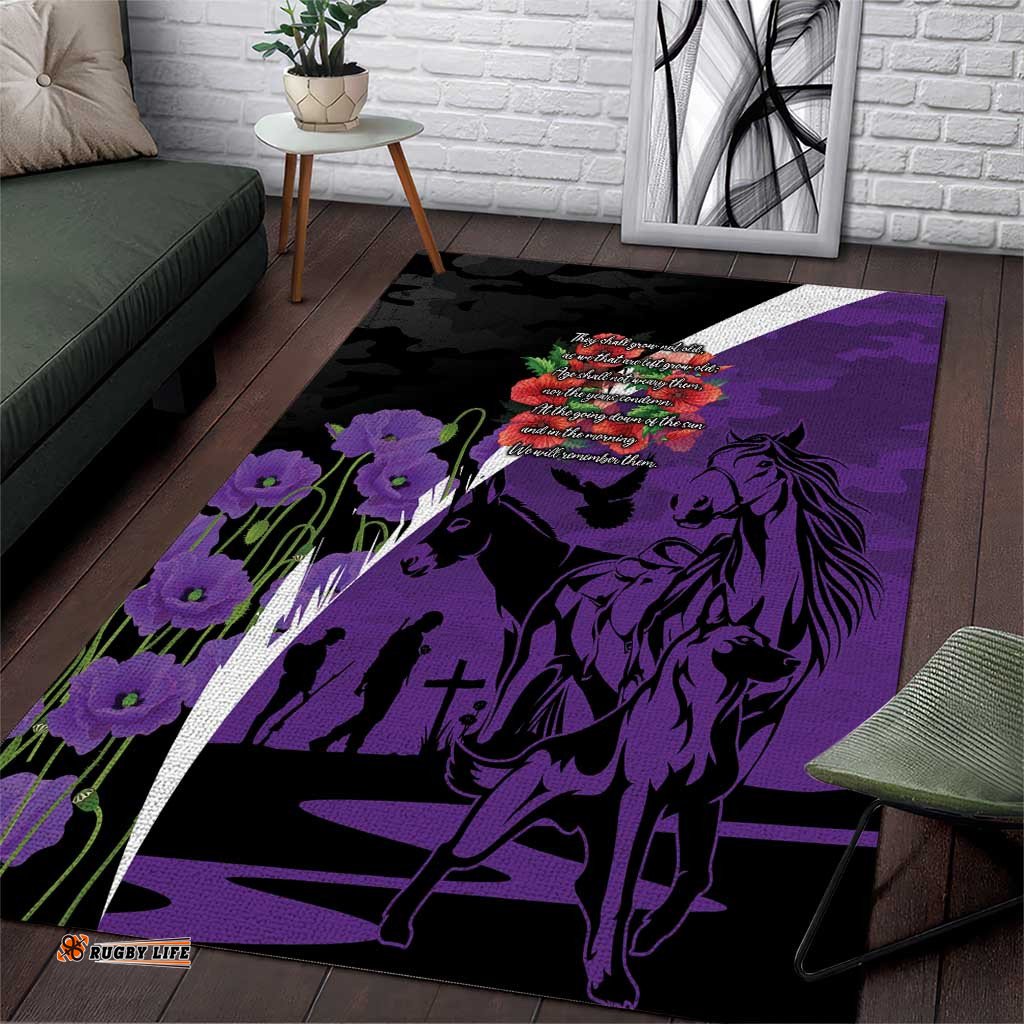 Australia ANZAC Day Area Rug Animals of War - Lest We Forget LT7