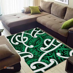Aotearoa Maori Kowhaiwhai Area Rug Kakariki Puhoro and Patiki LT9