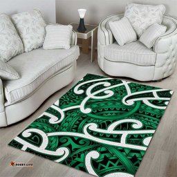 Aotearoa Maori Kowhaiwhai Area Rug Kakariki Puhoro and Patiki LT9