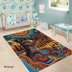 Aboriginal Dreamtime Stories Land Area Rug LT9