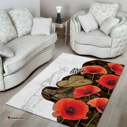 Australia ANZAC Day Area Rug Boots And Slouch Hat Lest We Forget LT14