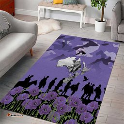 ANZAC Day Area Rug Lest We Forget the Animals Too LT19