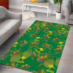 Australia Billy Buttons Area Rug Aussie Pycnosorus Kangaroo Seamless Style LT14