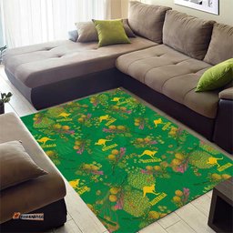 Australia Billy Buttons Area Rug Aussie Pycnosorus Kangaroo Seamless Style LT14
