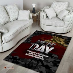 Australia ANZAC Day Area Rug We Will Remember Them Poppy Camouflage LT14