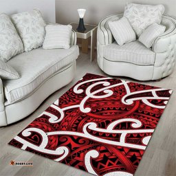 Aotearoa Maori Kowhaiwhai Area Rug Whero Puhoro and Patiki LT9