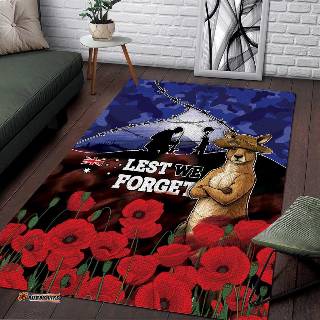 ANZAC Day Area Rug Lest We Forget DT05