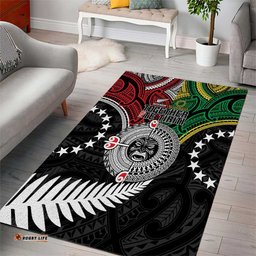 Aotearoa and Cook Islands Mo Te Tiriti Area Rug New Zealand Honour The Treaty Ake!Ake!Ake! LT9
