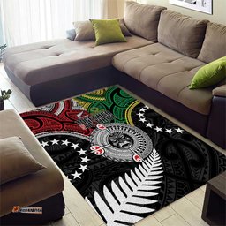 Aotearoa and Cook Islands Mo Te Tiriti Area Rug New Zealand Honour The Treaty Ake!Ake!Ake! LT9