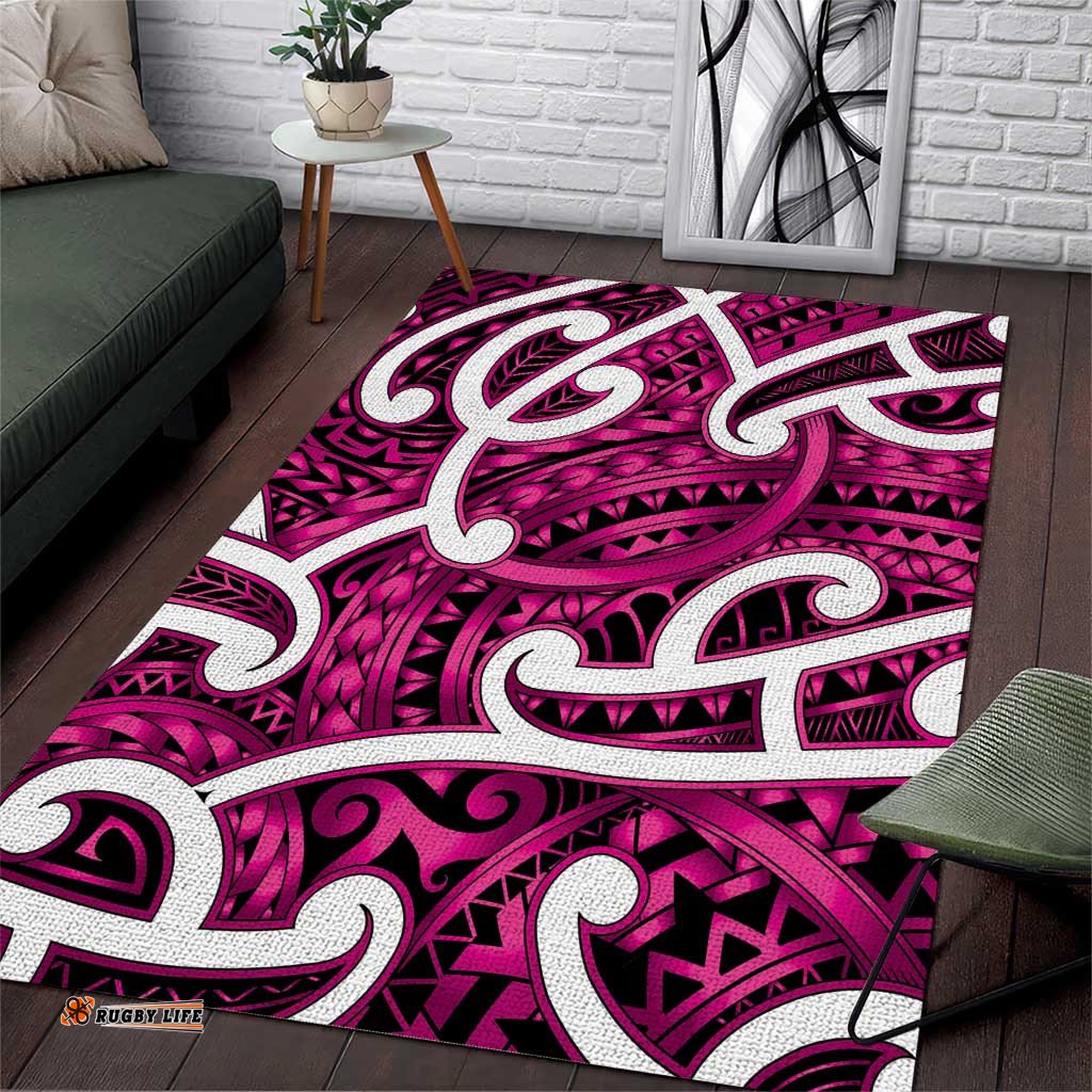 Aotearoa Maori Kowhaiwhai Area Rug Mawhero Puhoro and Patiki LT9