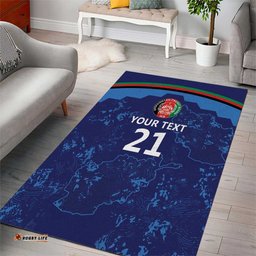 Afghan Atalans Cricket Custom Area Rug Afghanistan Map with Sporty Style LT9