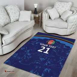 Afghan Atalans Cricket Custom Area Rug Afghanistan Map with Sporty Style LT9