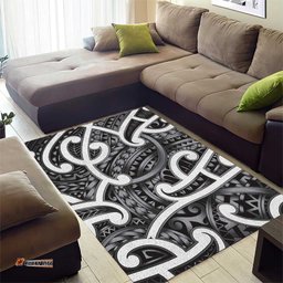 Aotearoa Maori Kowhaiwhai Area Rug Kiwikiwi Puhoro and Patiki LT9