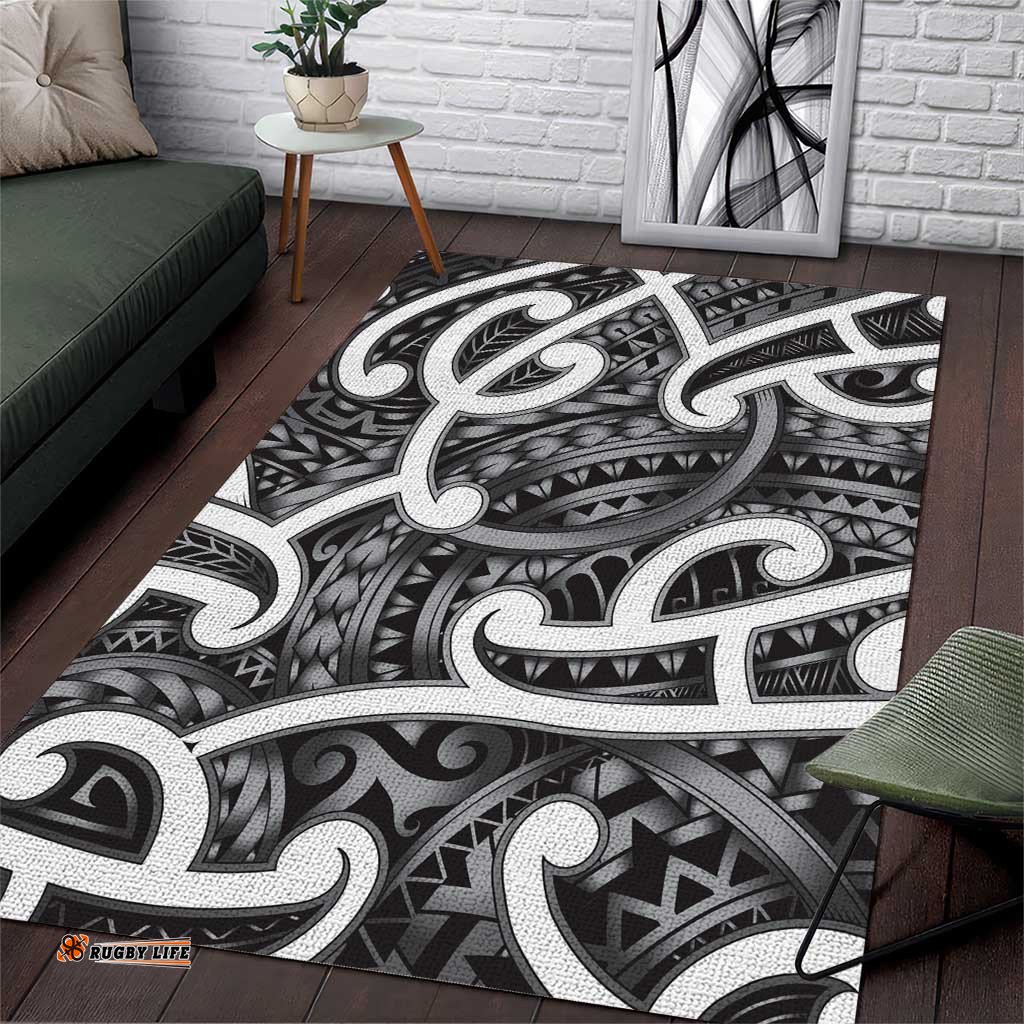 Aotearoa Maori Kowhaiwhai Area Rug Kiwikiwi Puhoro and Patiki LT9