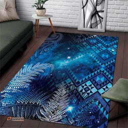 Aotearoa Taniko Matariki Area Rug Cosmic Blue LT7