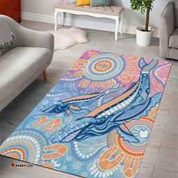 Aussie NAIDOC Week Pastel Area Rug Dreaming Whales LT7