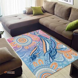 Aussie NAIDOC Week Pastel Area Rug Dreaming Whales LT7