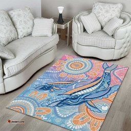 Aussie NAIDOC Week Pastel Area Rug Dreaming Whales LT7