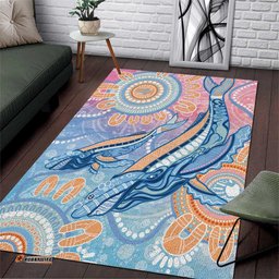 Aussie NAIDOC Week Pastel Area Rug Dreaming Whales LT7