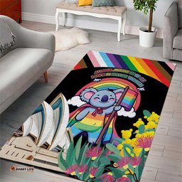 Aussia Pride Month Rainbow Koala Area Rug LT9