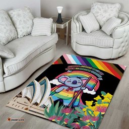 Aussia Pride Month Rainbow Koala Area Rug LT9
