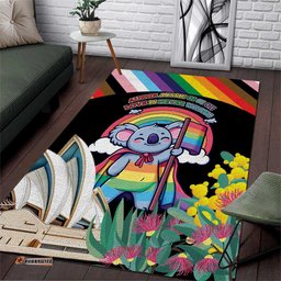 Aussia Pride Month Rainbow Koala Area Rug LT9