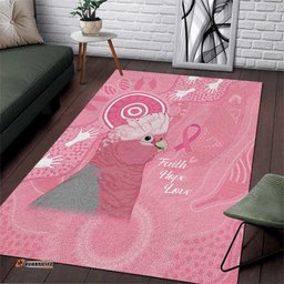 Australia Breast Cancer Awareness Area Rug Galah Faith Hope Love Pink Month LT14