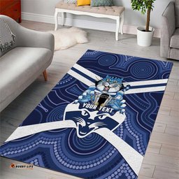 AFL Cats Football Personalised Area Rug Final Geelong Premiers Trophy Aboriginal LT14