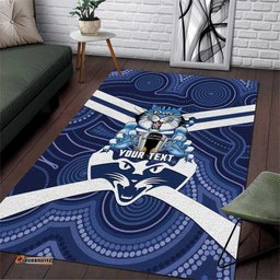 AFL Cats Football Personalised Area Rug Final Geelong Premiers Trophy Aboriginal LT14