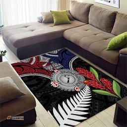Aotearoa and Samoa Mo Te Tiriti Area Rug Tangata Moana Stand with Tangata Whenua LT9