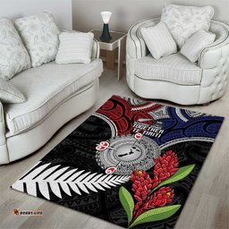 Aotearoa and Samoa Mo Te Tiriti Area Rug Tangata Moana Stand with Tangata Whenua LT9