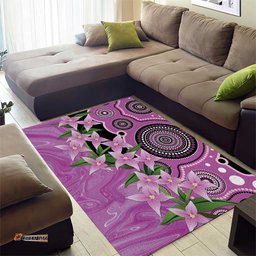 Australia Boronia Area Rug Aussie Native Flowers Indigenous Art LT14
