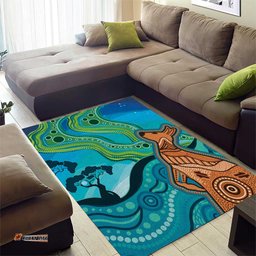 Aussie Aurora Borealis Aboriginal Art Area Rug LT7
