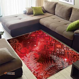 Aotearoa Taniko Matariki Area Rug Cosmic Red LT7