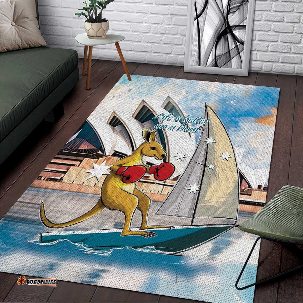 Australia Sailing Area Rug Life Is Better On A Boat LT14