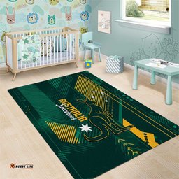 Australia Socceroos 2026 Custom Area Rug Go Aussie Kangaroo National Color LT14