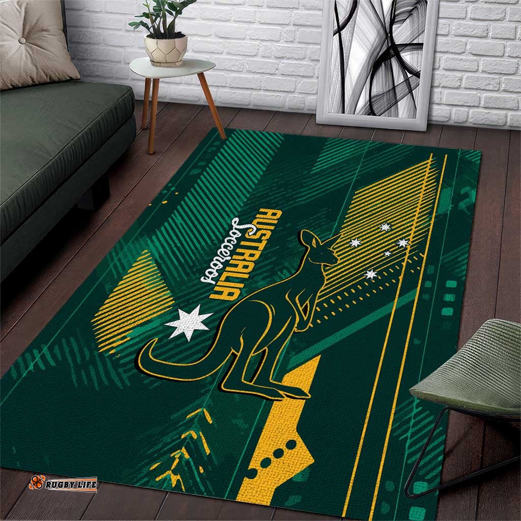 Australia Socceroos 2026 Custom Area Rug Go Aussie Kangaroo National Color LT14